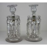A pair of REGENCY period glass lustres