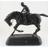 A 20th bronze horse study, inscribed 'Mene' to base.