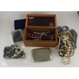 A collection of costume jewellery and other items, to include; a Longines ladies' stainless steel