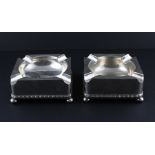 A pair of large Swedish silver ashtrays, by K Anderson, impressed Swedish hallmarks for 1916-17,