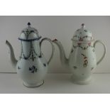 Two 18th century creamware teapot