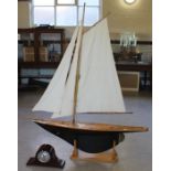A large early 20th century model pond yacht.