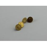 Four 1849 United States of America 1 dollar gold coins, three closed wreath and one open wreath, (