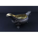 An 18th century Swedish silver sauce boat, by Jonas Yman, impressed hallmark for Vaxjo c.1789, of