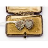 A late Victorian silver sweetheart brooch,