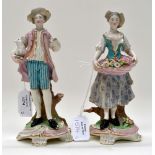 An 18th Century pair of Derby figures (A/F)