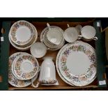 A Paragon Country Lane part dinner and tea set, comprising six cups, six saucers, six side plates,