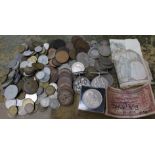 Assortment of UK and World coins,