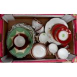 Royal Grafton tea set with a Sutherland tea set early 20th Century plates and dinner plates,