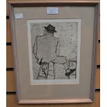 A pair of Stan Bullard etchings