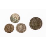 Three Roman Antoniniani, Valerian, Postumus Victorinus.
