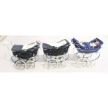 A collection of three Silvercross prams, comprising: 'Flora' with Anniversairy Interior,