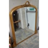 19th Century design gilt over mantle mirror