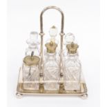 A 19th Century Sheffield plated cruet stand,