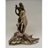 Capodimonte figurine group, Adam & Eve (Paradiso Perduto),