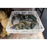 Collection of military vehicles including Spitfire, army lorries,