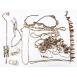 A good quantity of assorted silver and white metal jewellery