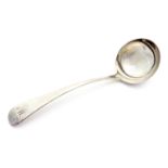 A George III silver sauce ladle, Old English patter, Peter, Anne and William Bateman, London 1804,