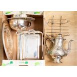 Collection of plated items, tureens, muffin dish,