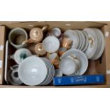 Mixed items with additional European and British ceramics (1 box)