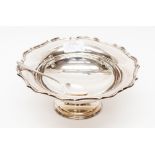 A silver bonbon basket, Chester, 1915, Herbert and Frank Barker and a silver teaspoon,