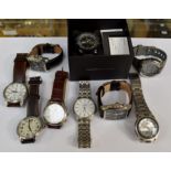 A collection of assorted watches of various makers,