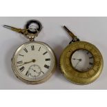 A Victorian silver pocket watch, Chester 1886,