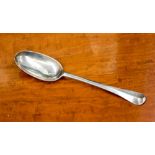 A George I silver tablespoon, Hanoverian rat tail pattern, makers mark for Nathaniel Roe,