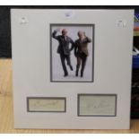 Morecombe and Wise - autograph/signature mounted with pictures