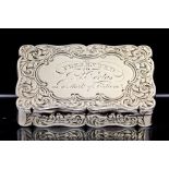 A Victorian silver snuff box,