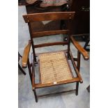 Folding chair with cane seat