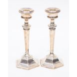 A pair of Birmingham silver 1963-4 candlesticks,