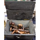 A box of vintage tools