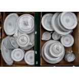 Eighty pieces of Noritake Stanton dinnerware including teapot, tureen with lid, serving dishes,