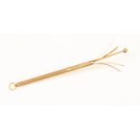 A 9ct gold swizzle stick, total gross weight approx 5.