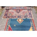 A large hand knotted traditional design blue,