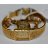 A 9ct gold ladies bracelet, Regency, 17 jewels, total gross weight approx 8.