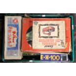 Selection of games including Marx gramophone, Superstars, Alarm by Palitoy,