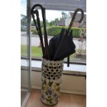 Umbrella stand with sticks,