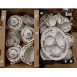 Royal Crown Derby pattern A798 (Chatsworth) dinner service including soup bowls and saucers,