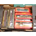 Collection of "00" Gauge railway coaches including Triang, Hornby, Mainline,