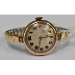 Rolex, a 1920's lady's 9ct gold wristwatch, 2.