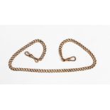 A 9ct rose gold watch chain, total gross weight approximately 28.