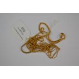 A 9ct gold negligee necklace,