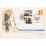 Sovereign coin - stamp cover 'The Earl and Countess of Wessex Royal Wedding' Sovereign 1999