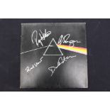 Pink Floyd - 'Darkside of the Moon' LP album autographed/signed by Roger, Dave, Richard, D.