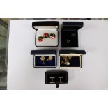 A quantity of various cufflinks comprising of Michela Frey,