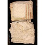 A quantity of assorted table linen,