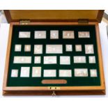 The Stamps of Royalty, twenty five silver replica stamps, in wooden presentation case, 15.