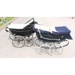 An Osnath, London pram, early to mid 20th century, measuring approx, 142cm length, 103cm height,
